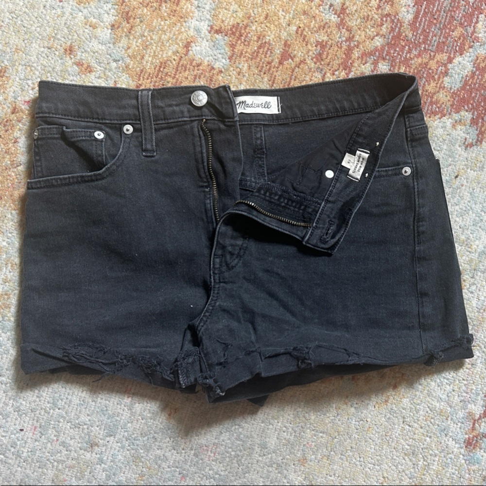 Madewell Charcoal Denim Cutoff Shorts